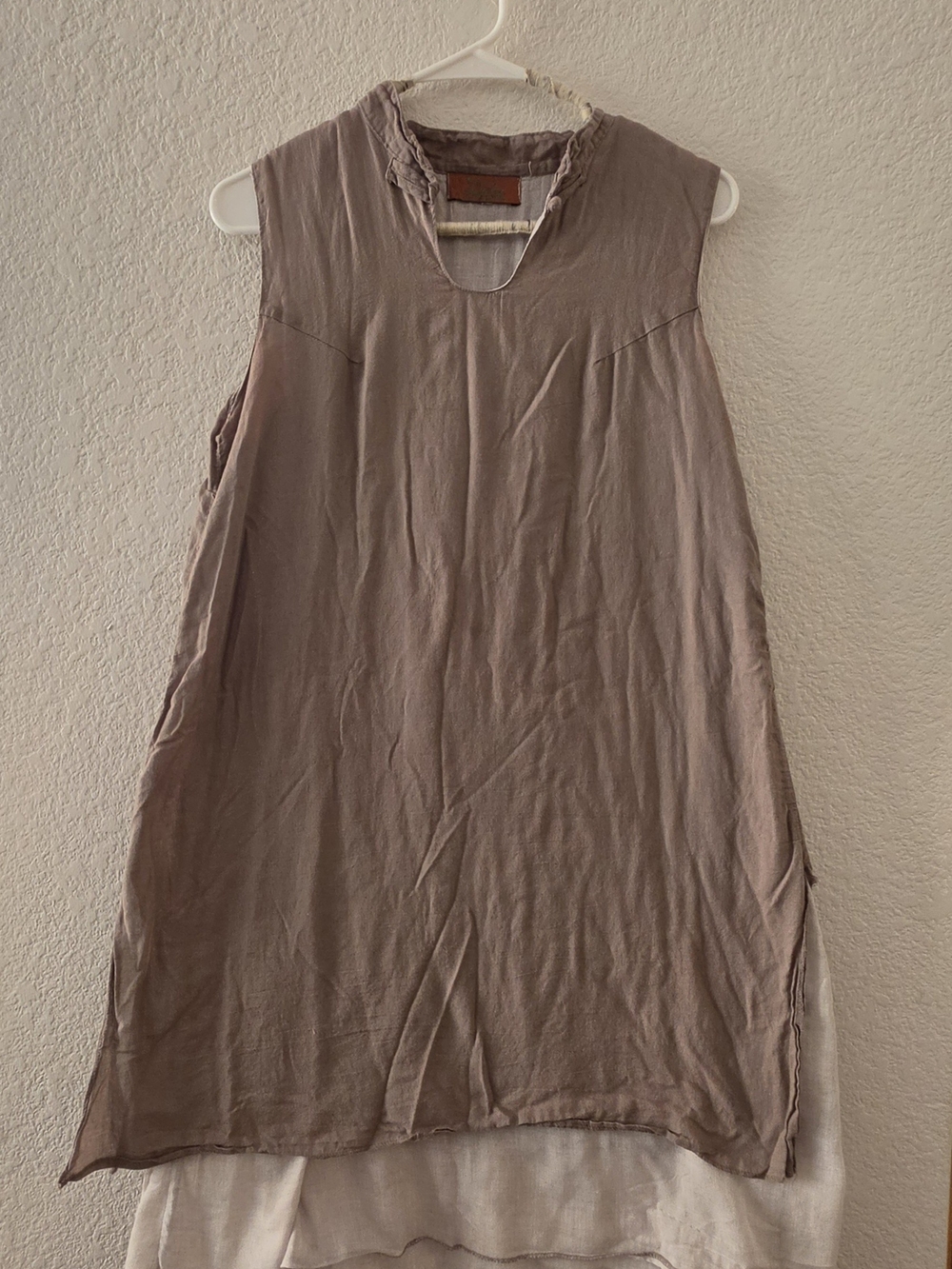 Sundance Sleeveless High-Low Dress in Mauve Taupe